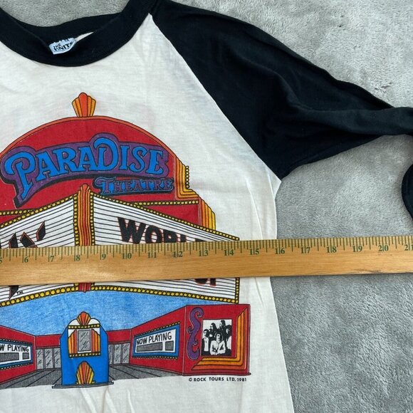 Vintage Styx Paradise Theatre 1981 World Tour Raglan T-Shirt M 2320 - Picture 7 of 10